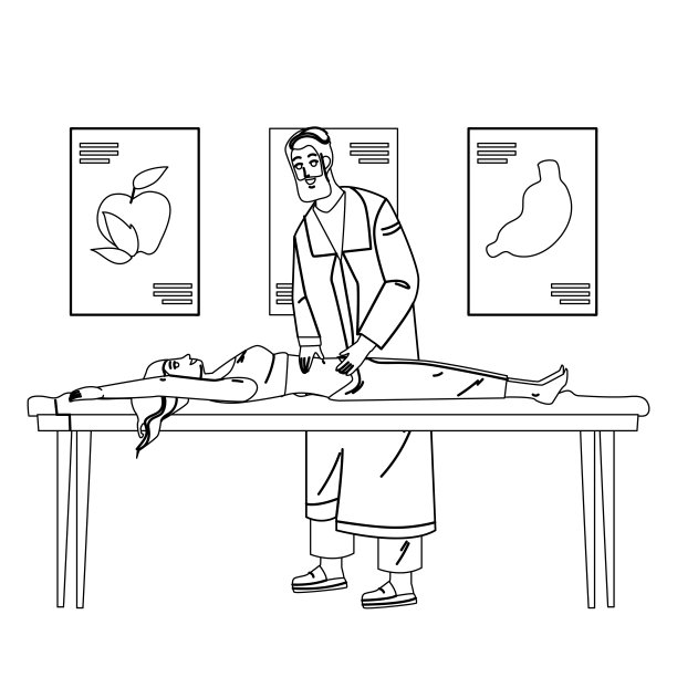 胃肠病学家检查女性患者病媒图片下载
