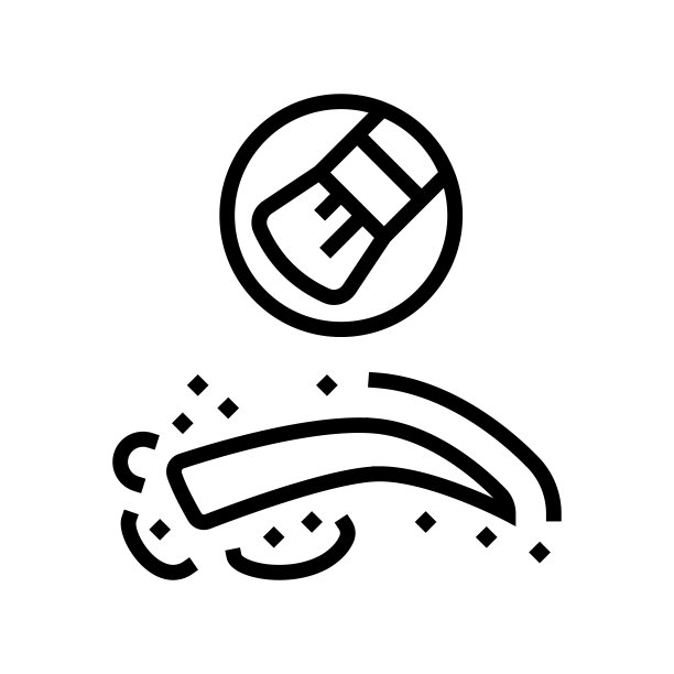 过敏眉毛化妆品线图标矢量插图图片下载