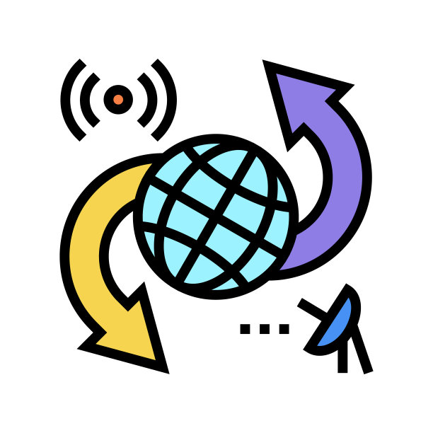 广播技术彩色图标矢量图图片下载