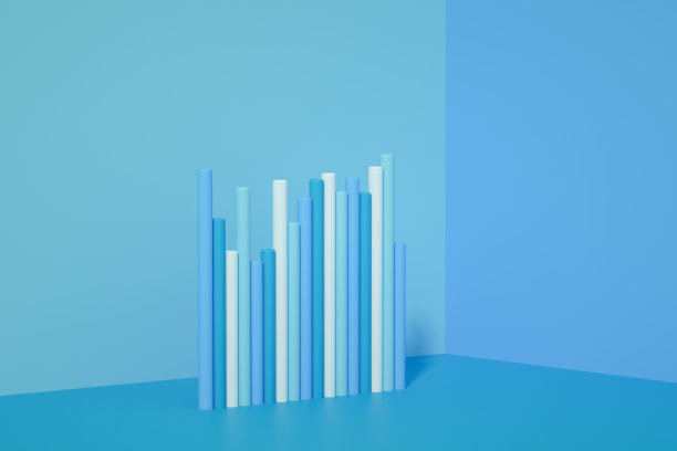 摘要折线图财务蓝色背景图片下载