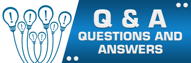 问答-问题和答案蓝线灯泡在左上方水平图片下载