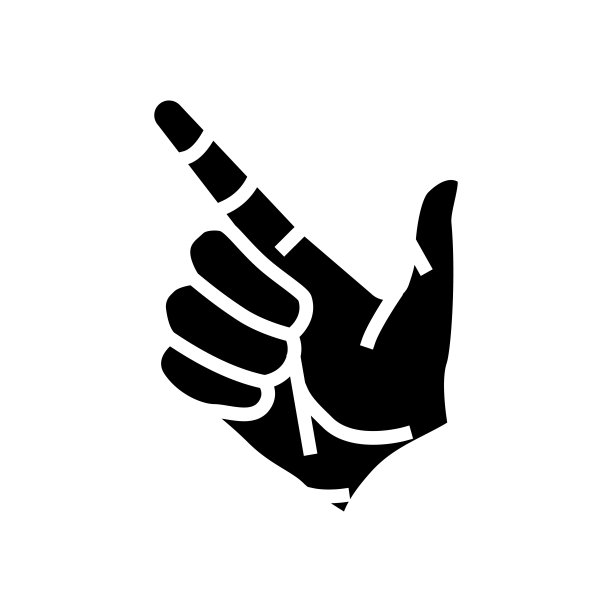 点击按压Glyph图标矢量素材图片下载