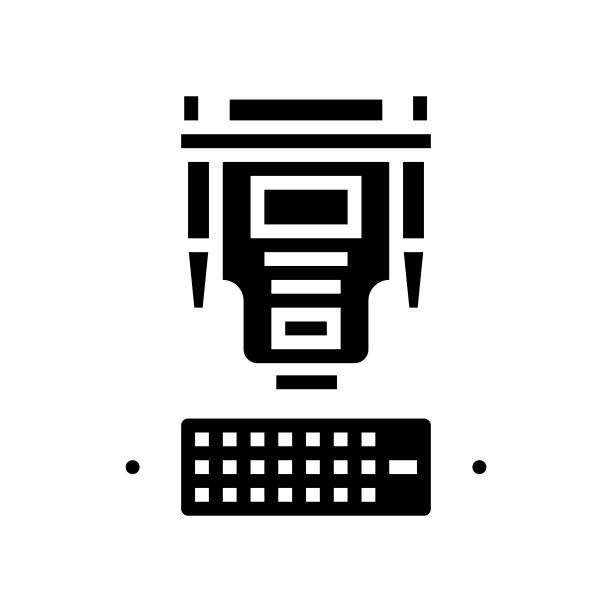 DVI线缆和端口图标矢量图图片下载