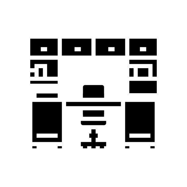 橱柜家具符号图标矢量插图图片下载