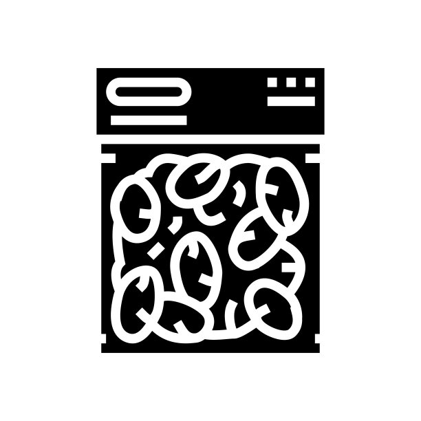 冷冻牡蛎标志符号矢量插图图片下载