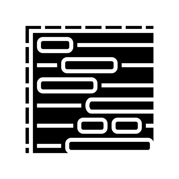 甘特图符号图标矢量插图图片下载