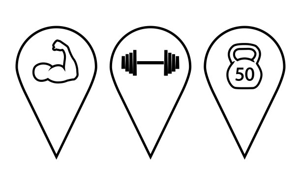映射指针图标集。销地图图标。定位销图标收集。标记的地图。图片下载