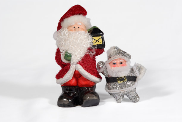 两个圣诞老人图片下载