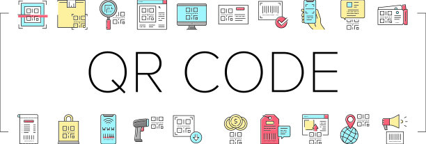 二维码识别集合图标集图片下载