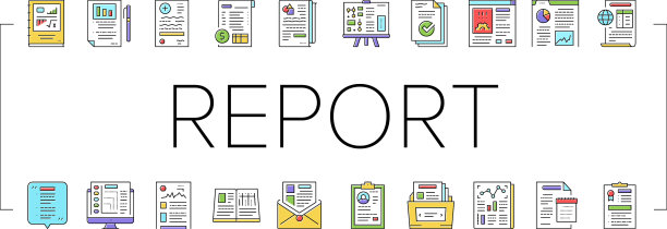 报告文档收集图标集图片下载