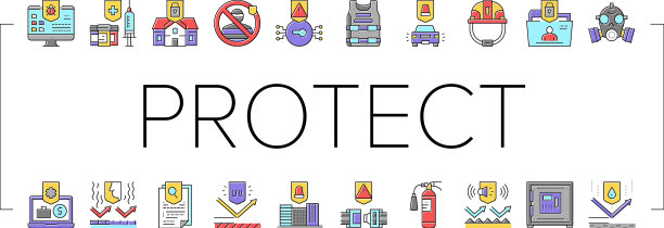 保护技术收集图标集图片下载