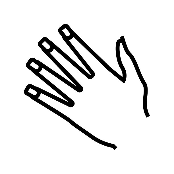 美甲时尚线图标矢量插图图片下载