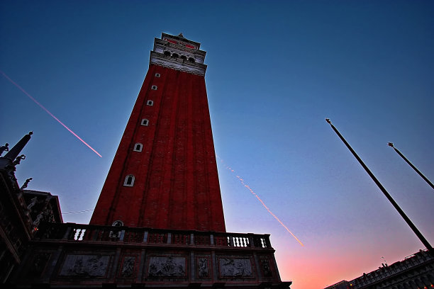 意大利威尼斯圣马可广场上的日落图片下载