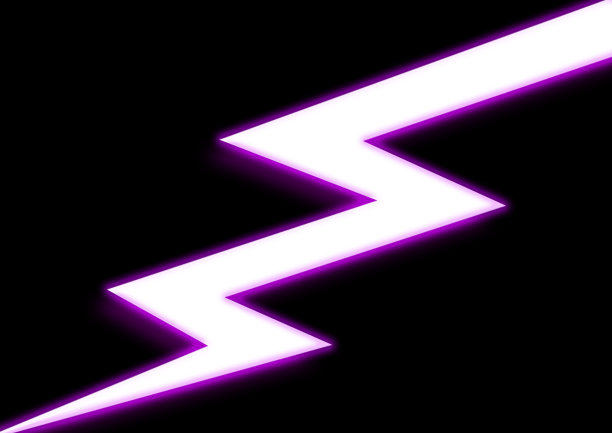 紫色的抽象雷电的插图图片下载