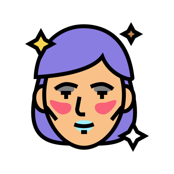 时尚化妆颜色图标矢量插图图片下载