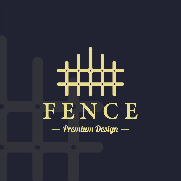 栅栏标志复古矢量插图模板图标图形设计图片下载