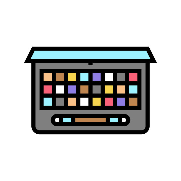 眼影设置颜色图标矢量插图图片下载