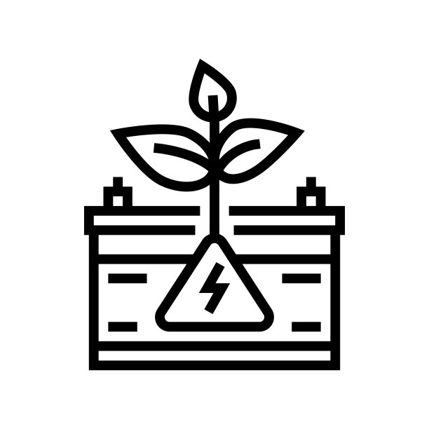 环保绿色能源线条矢量插画图片下载