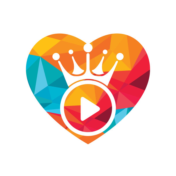 王视频矢量logo设计模板。皇家电影标志设计矢量。图片下载