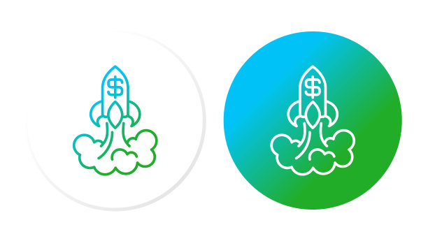 投资创业公司。梯度的图标图片下载