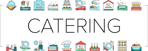 餐饮餐饮服务收集图标集图片下载