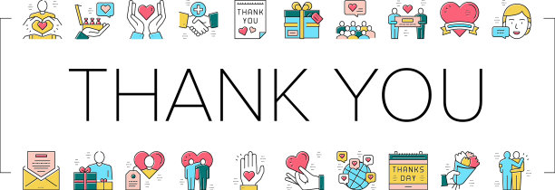 感谢您的节日收集图标集图片下载