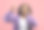 年轻漂亮的黑人女子戴着无线耳机听着音乐，闭上眼睛，手指向上图片下载