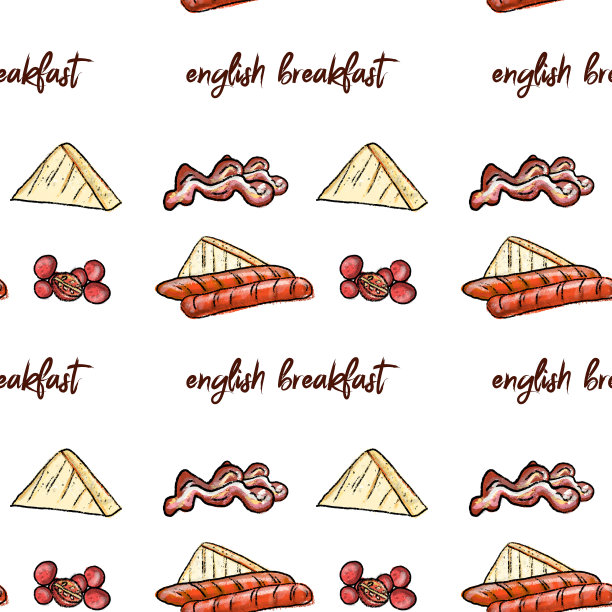 香肠和培根做图案图片下载
