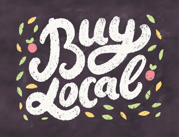 购买本地商品。矢量字体。图片下载
