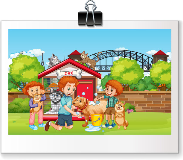 一张白色背景的幸福家庭的照片图片下载