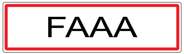 法国faa城市交通标志插图图片下载