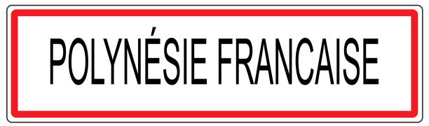 法国波利尼西亚城市交通标志插图图片下载