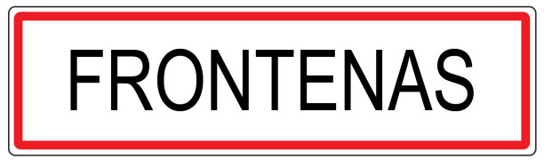 法国Frontenas城市交通标志插图图片下载