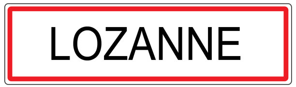 法国洛桑市交通标志插图图片下载