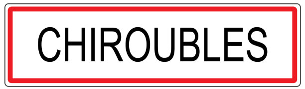 法国的Chiroubles城市交通标志插图图片下载