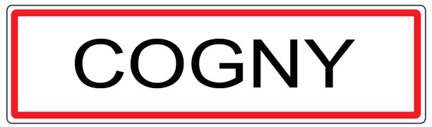 法国Cogny城市交通标志插图图片下载