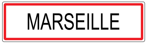 法国马赛市交通标志插图图片下载