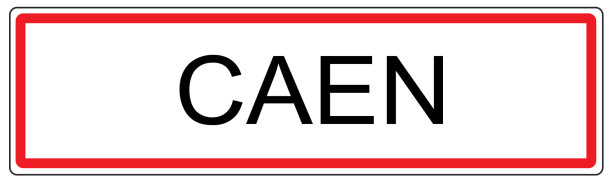 法国卡昂市交通标志插图图片下载