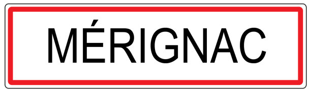 法国梅里尼亚克市交通标志插图图片下载