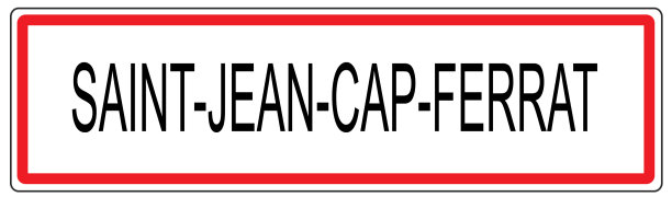 法国费拉角圣让市交通标志插图图片下载