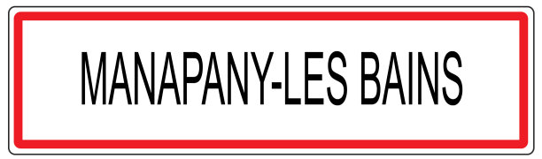 法国马纳帕尼莱斯班市交通标志插图图片下载