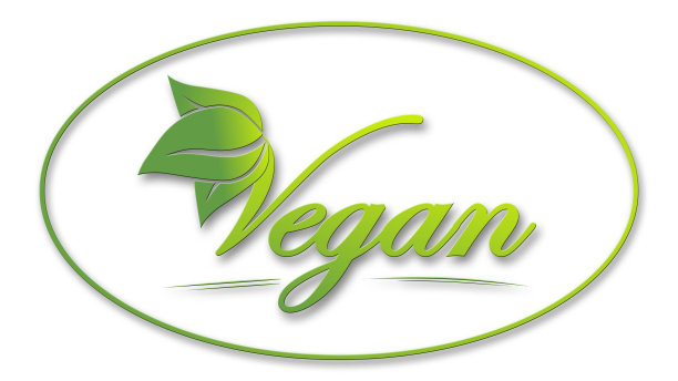 文本标志纯素概念-纯素食品饮食图标-绿色字母在时尚风格与叶植物元素和框架-孤立在白色背景图片下载