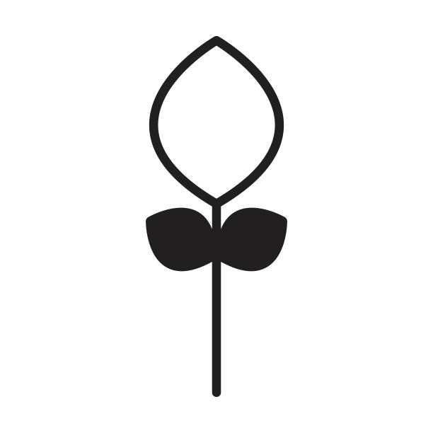 植物图标矢量符号符号的自然，生态和环境在一个平坦的颜色符号插图图片下载