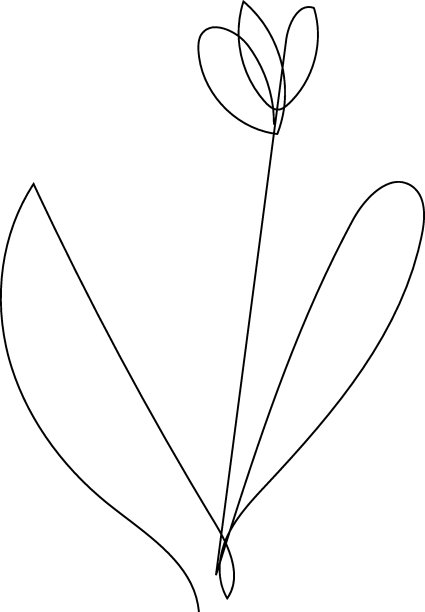 轮廓线手绘春花涂鸦图片下载