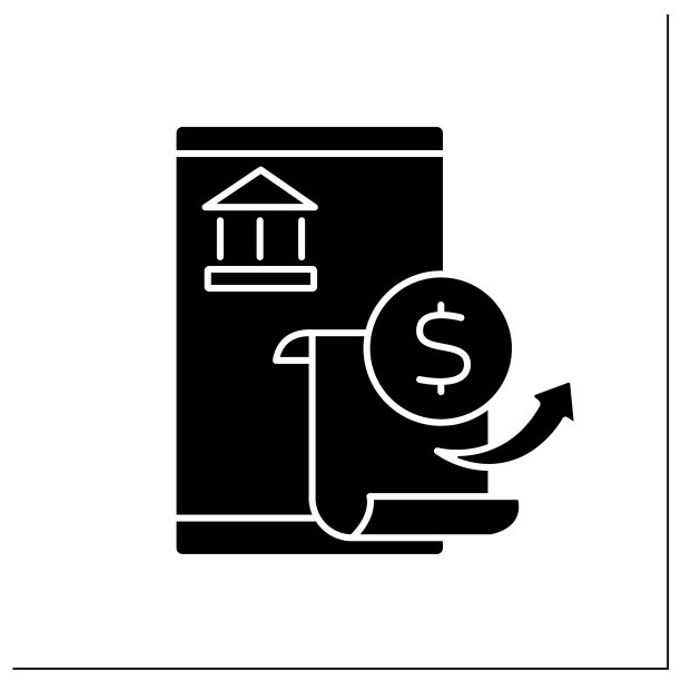 银行声明字形图标图片下载