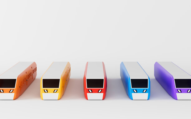 白色背景的火车，3d渲染。图片下载