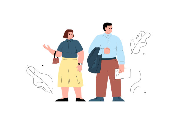 工商界人士体魄饱满，矢量插图孤立。图片下载