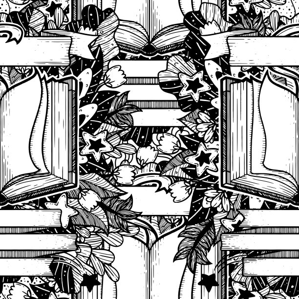 书简单而强大的无缝表面图案设计图片下载