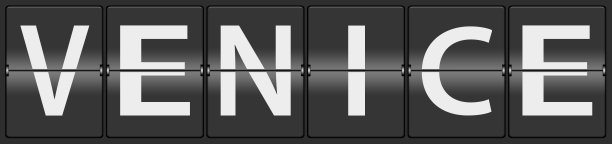 威尼斯机场的翻转面板图片下载