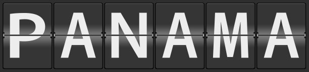 巴拿马在机场翻转面板图片下载